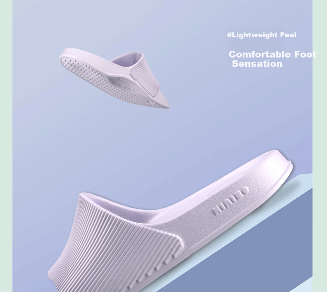 MINISO Lightweight Comfort Series Bathroom Slippers Couple Home Shoes Cloud Mist Purple Size 39-40 9