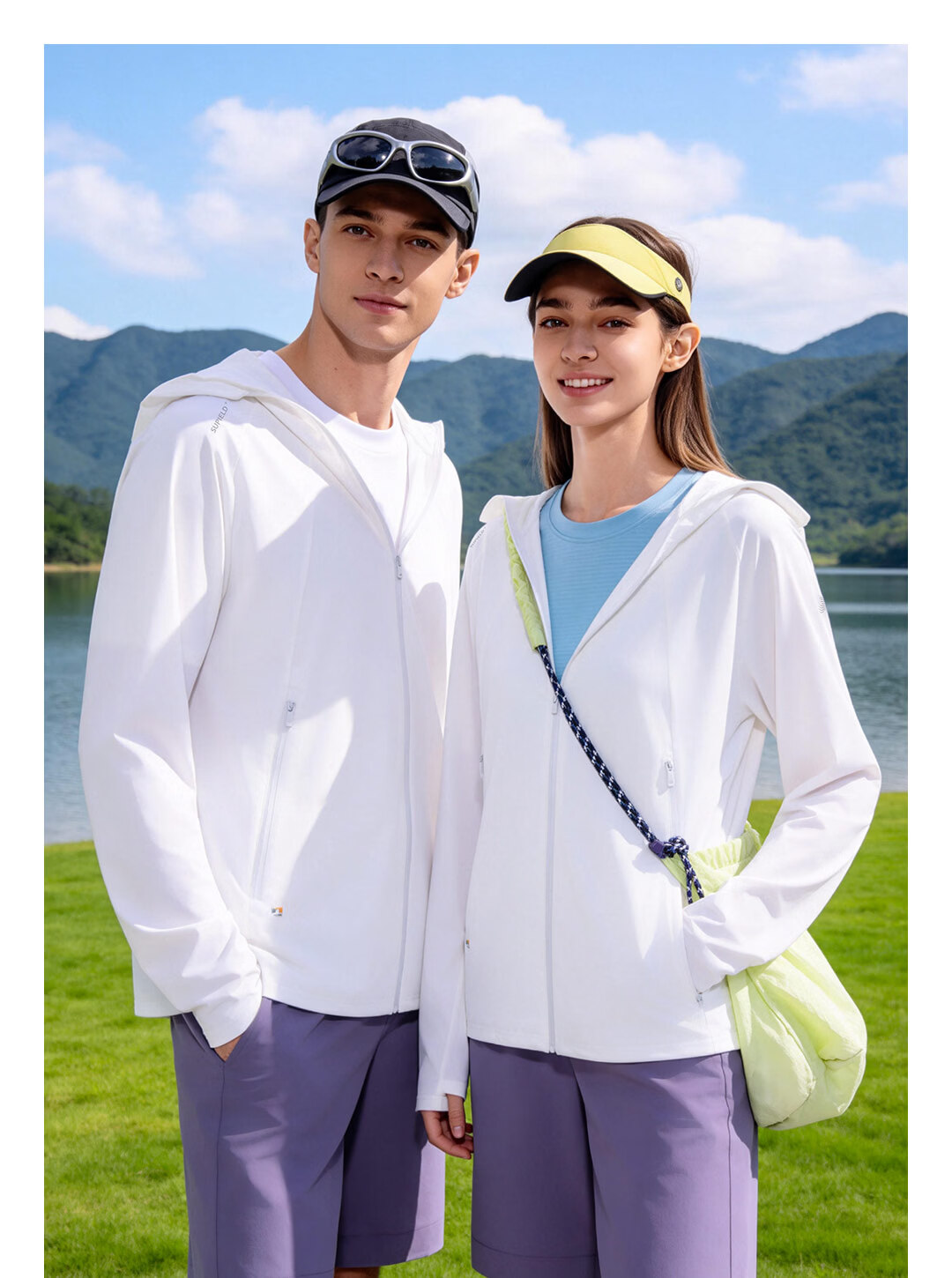 SUPIELD Full Spectrum Patent Sun Protection Cooling Raglan UV Protection Jacket for Men and Women Summer Tranquil Black M 8