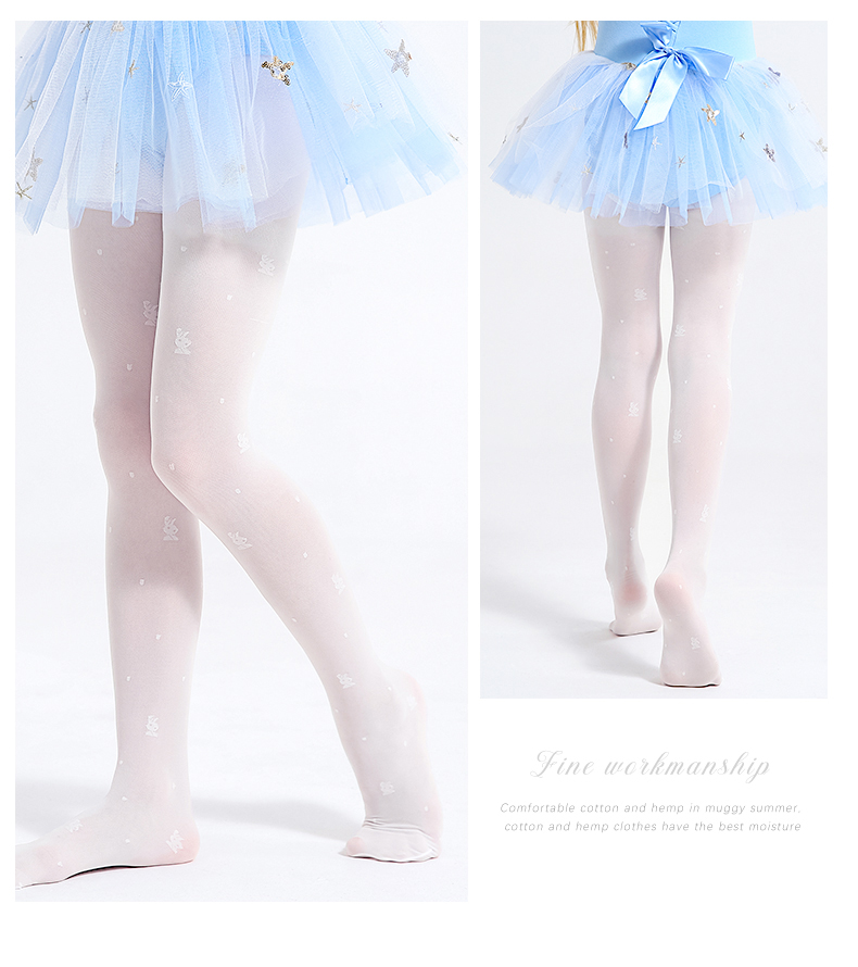 Zhiyouban Children's Stockings, Summer Thin Leggings, Baby Pantyhose, Ultra-Thin Dance Mosquito-Proof Socks, White Girls' Tights 13