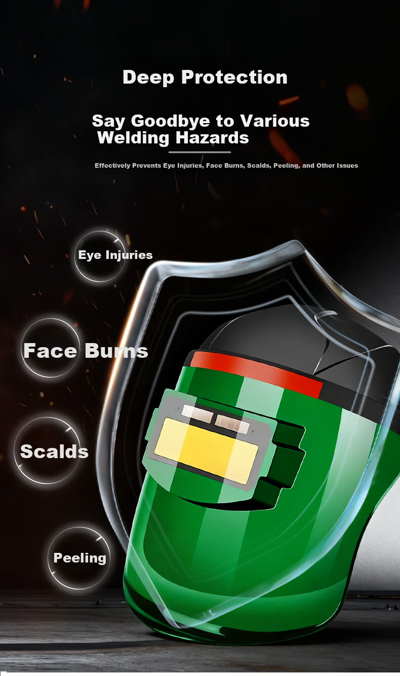 Gongqiyou Electric Welding Helmet True Color Auto-Darkening Protective Mask Welding Glasses Face Shield Welding Cap 7