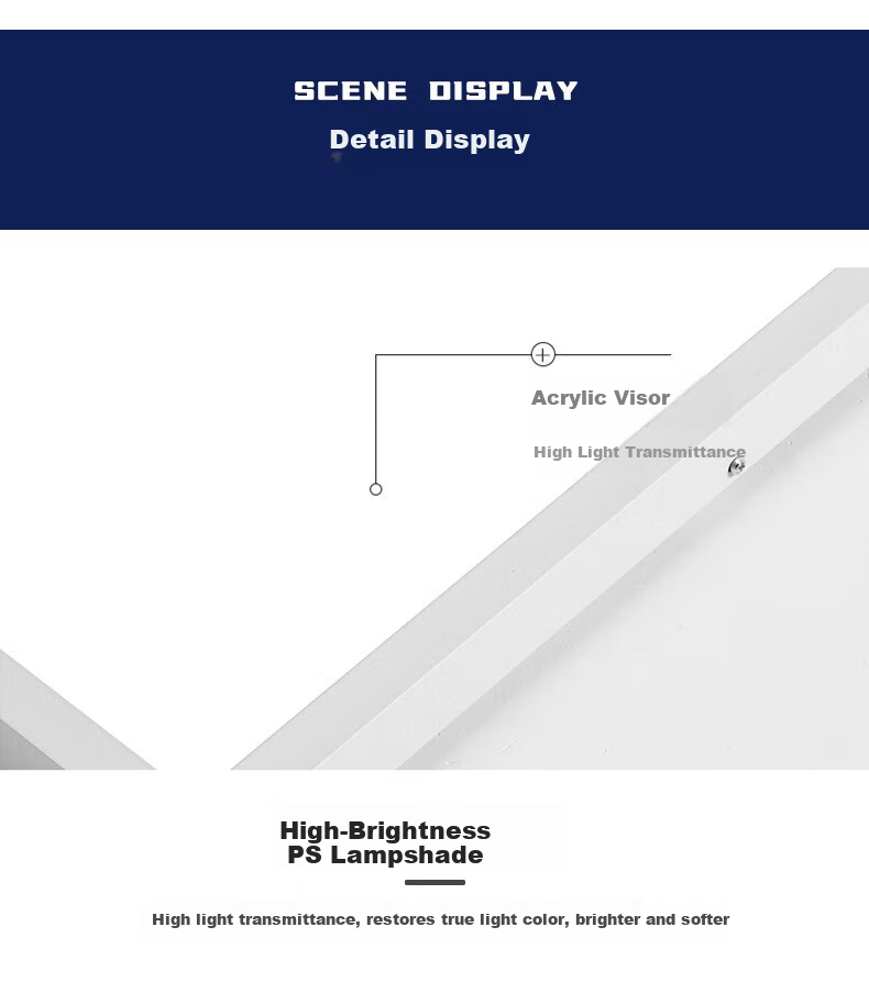 Dengling LED Surface Mounted Small Square Panel Light Ultra-thin Flat Ceiling Light Fixture Surface Mounted Square 21cm - White Light 18W 11