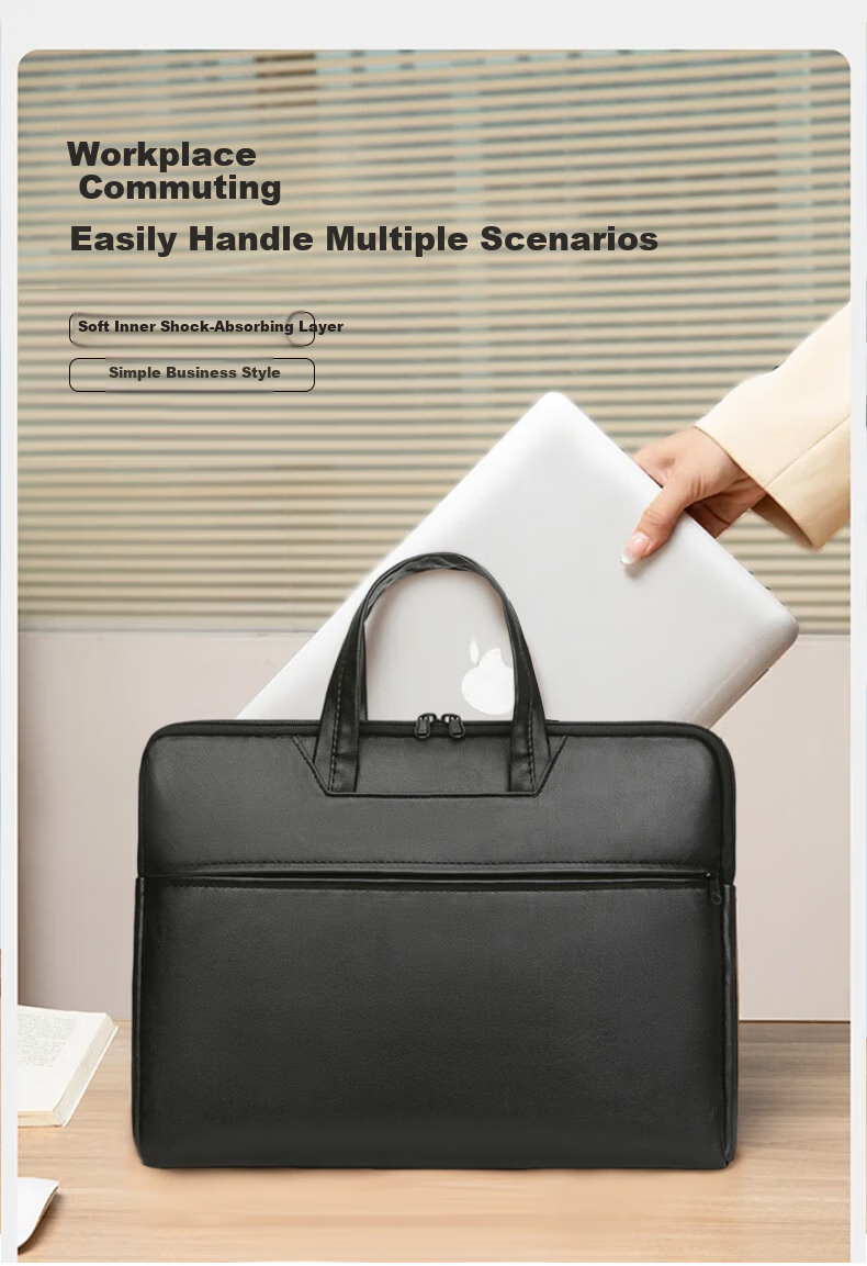GOLDEN RAY PU Leather Laptop Bag 14-16.1 Inch Briefcase for Mac/Huawei Lenovo Business Laptop 15.6 Inch Customizable 5