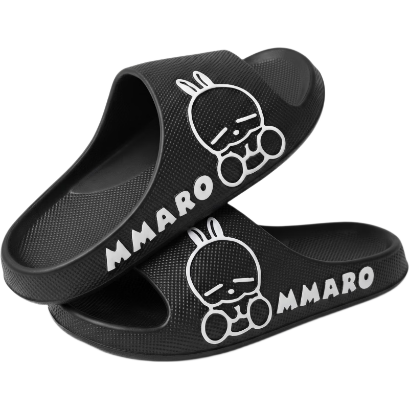MashiMaro EVA Cartoon Couple Home Bathroom Shower Slippers Unisex Sandals