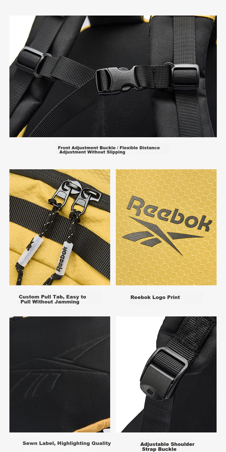 Reebok Lightweight Sports Backpack for Men, Water-Resistant Hiking and Outdoor Travel Bag, College Student School Backpack for Women 17