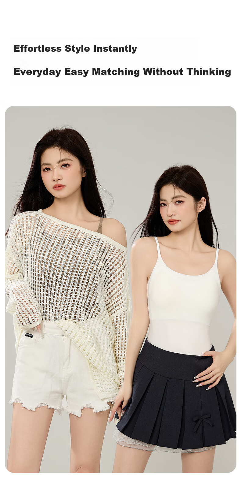Women's Free Style Camisole Vest with Chest Pad, Solid Color Seamless Innerwear, Spring Summer Base Layer, Anti-Expansion Outerwear 3