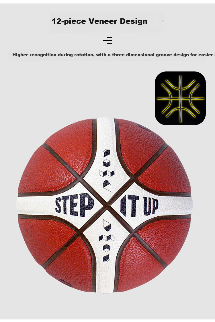 Molten Basketball Size 7 Men's Standard 2027 World Cup Qualifiers Replica B7G3100-Q5Z PU Campus Training Ball 5