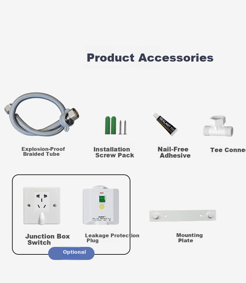 MeiLing Instant Electric Water Heater 5500W Thermostatic Tankless Kitchen Heater MJR-DC0004 with Junction Box 14
