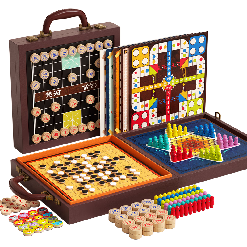 QZMTOY Magnetic 42-in-1 Multifunctional Board Game Educational Toy for Children Ages 5-12 Boys and Girls Primary School Student Children's Day June 1 Gift