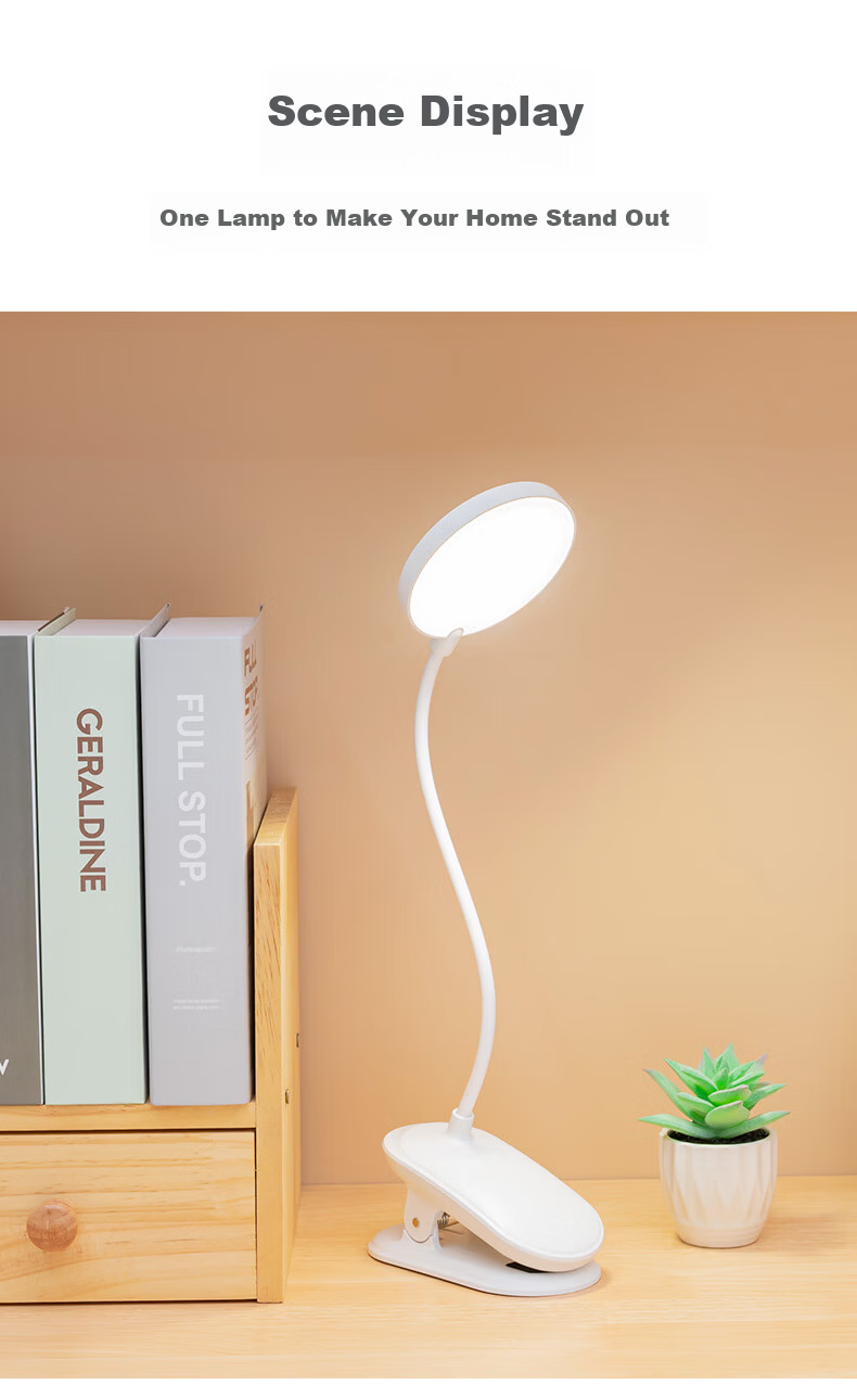 HP Precision Eye Protection Study Pen Holder Desk Lamp AA Grade Student Kids Reading Bedside LED Rechargeable Desk Light 10
