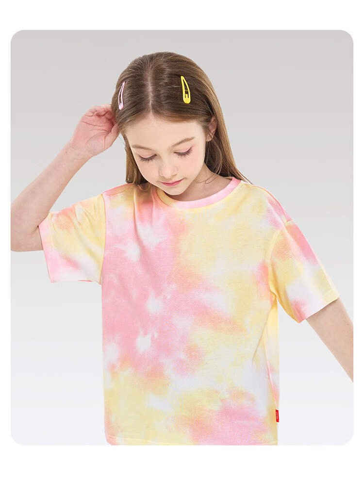 BOBDOG Girls Summer Outfit 2026 New Stylish Cotton Short Sleeve Top and Denim Jeans Set Blue+Blue 140 16