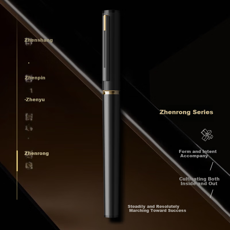 HERO Pen Zhenrong Series Luxury 10K Gold Pen Black and Gold Ink Cartridge Gift Box High-End Signature Pen for Men Leaders and Teachers Birthday Gift