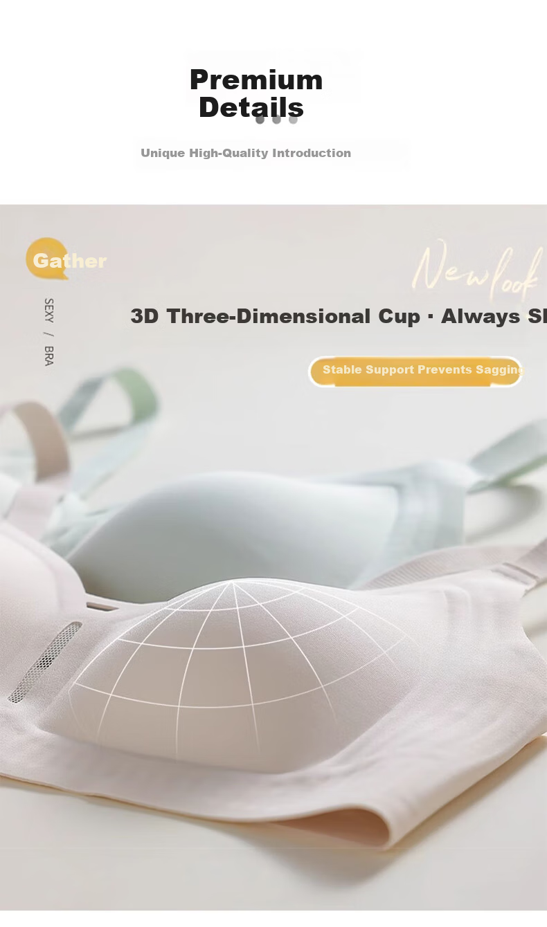 LangSha Seamless Summer Thin Bra for Women Large Chest Minimizing Soft Support Anti-Sagging Side Breast Gathering Slimming Bra 18