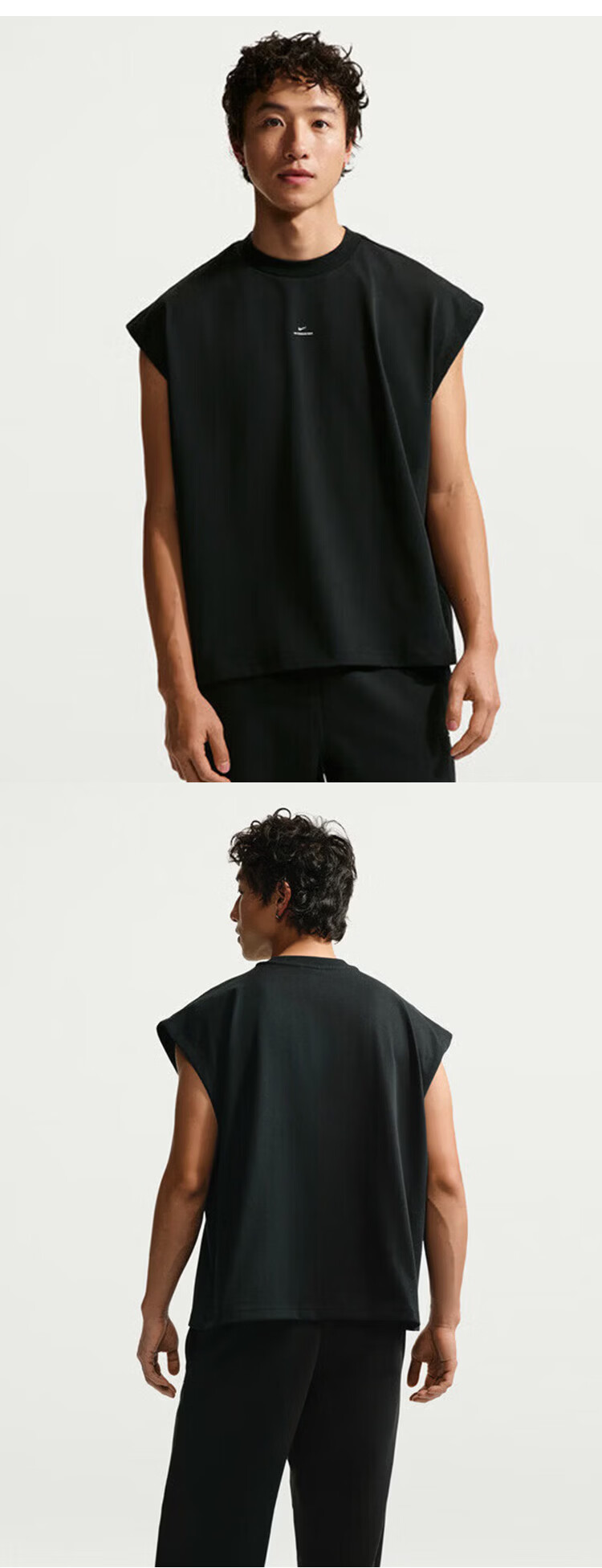 NIKE Men's Breathable Sports Knit Vest Loose Sleeveless IF2564-010 Black XL 2