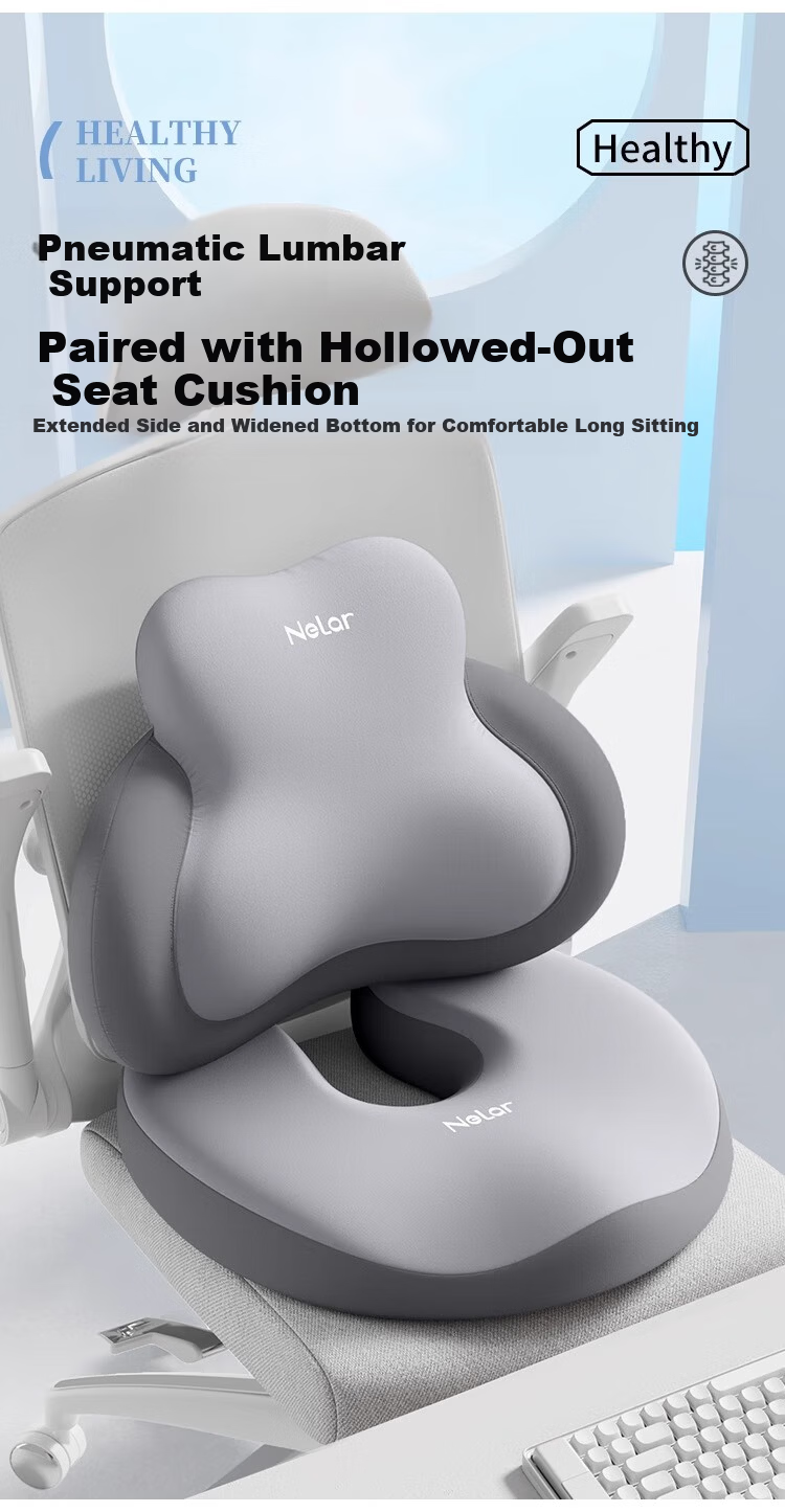 Nila Office Lumbar Support Cushion for Desk Chair, Ergonomic Backrest Pad for Long Sitting and Napping 6