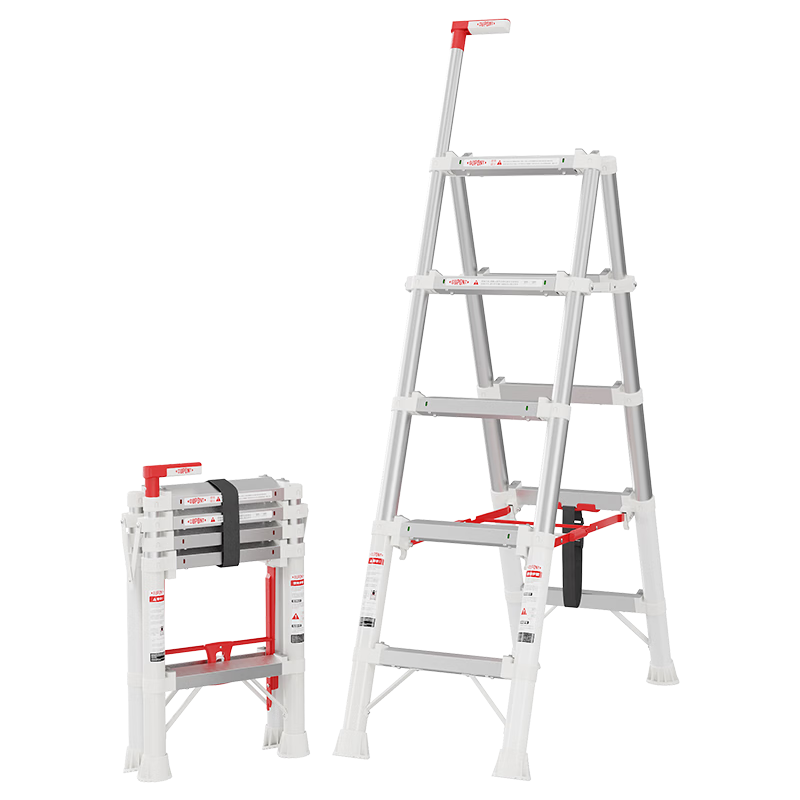 DU PONT 2nd Generation Small Cloud Ladder Household Folding Aluminum Alloy Telescopic Step Ladder 5-Step
