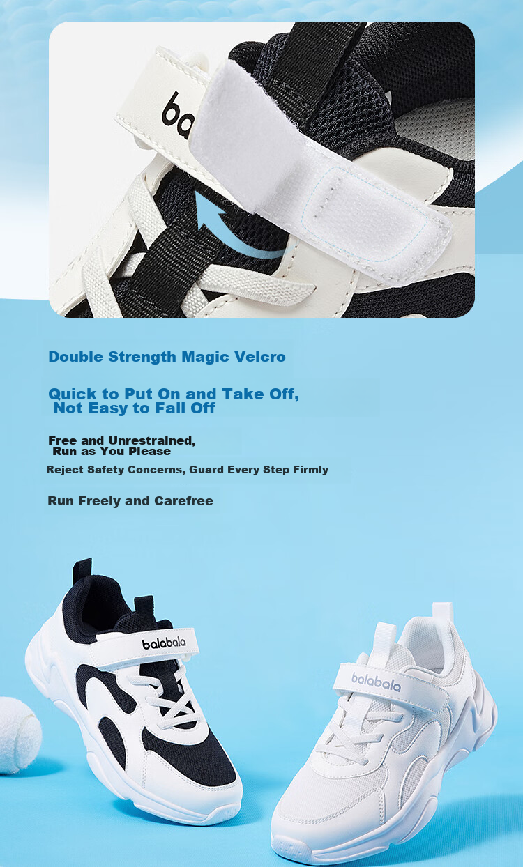 BALABALA Children's Shoes, Boys And Girls Sports Shoes, Breathable Mesh Shoes, Autumn 2024, Lightweight Footwear, 208324140206 6