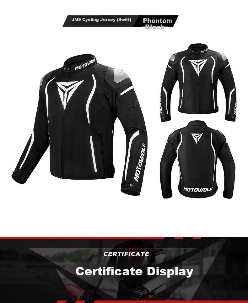 MOTOWOLF Motorcycle Riding Jacket Autumn Winter Unisex Four-Season Protective Racing Gear 20