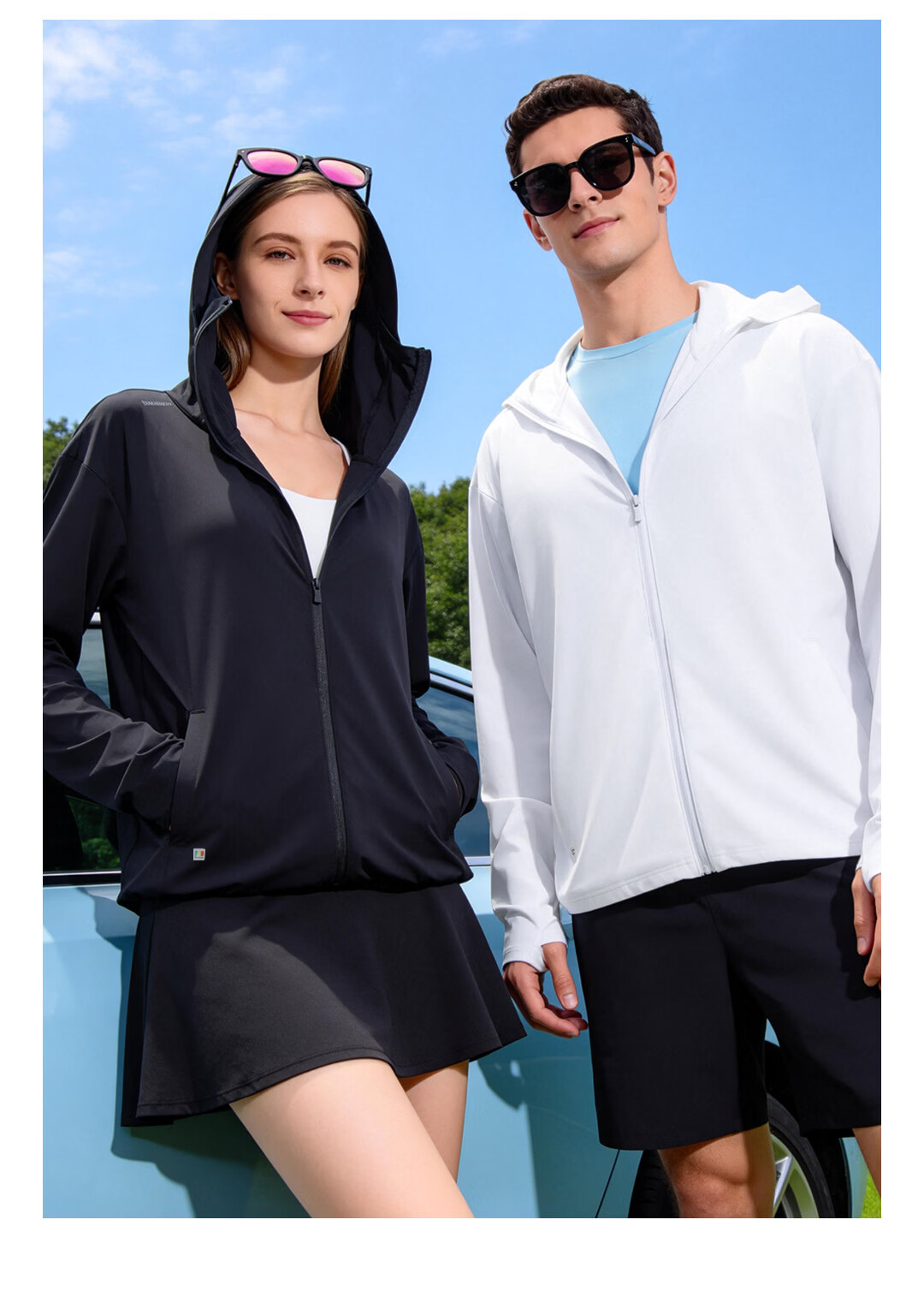 SUPIELD Core Raw Yarn Sunscreen Jacket Cooling Loose Fit Spring Summer Unisex UV Protection Polar Gray M 23