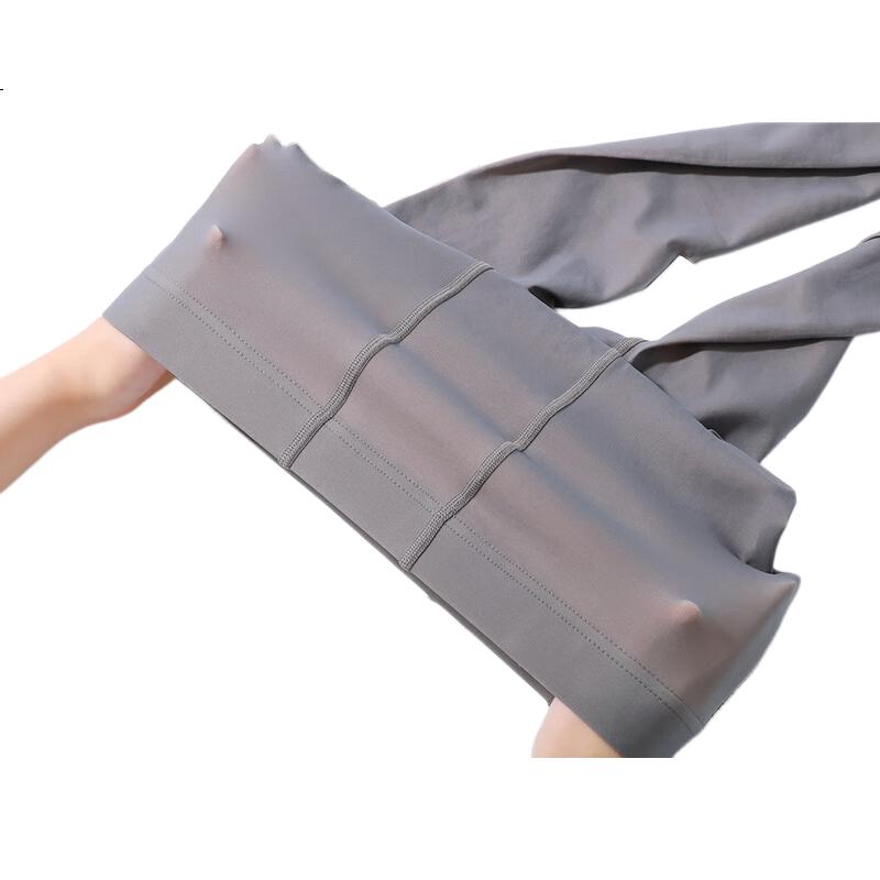 LangSha Women's Thin Fleece Leggings, Seamless Skin-Tight Pants, Plus Size, Suitable for Outdoor Wear in Spring And Summer, Fake Sheer Stockings