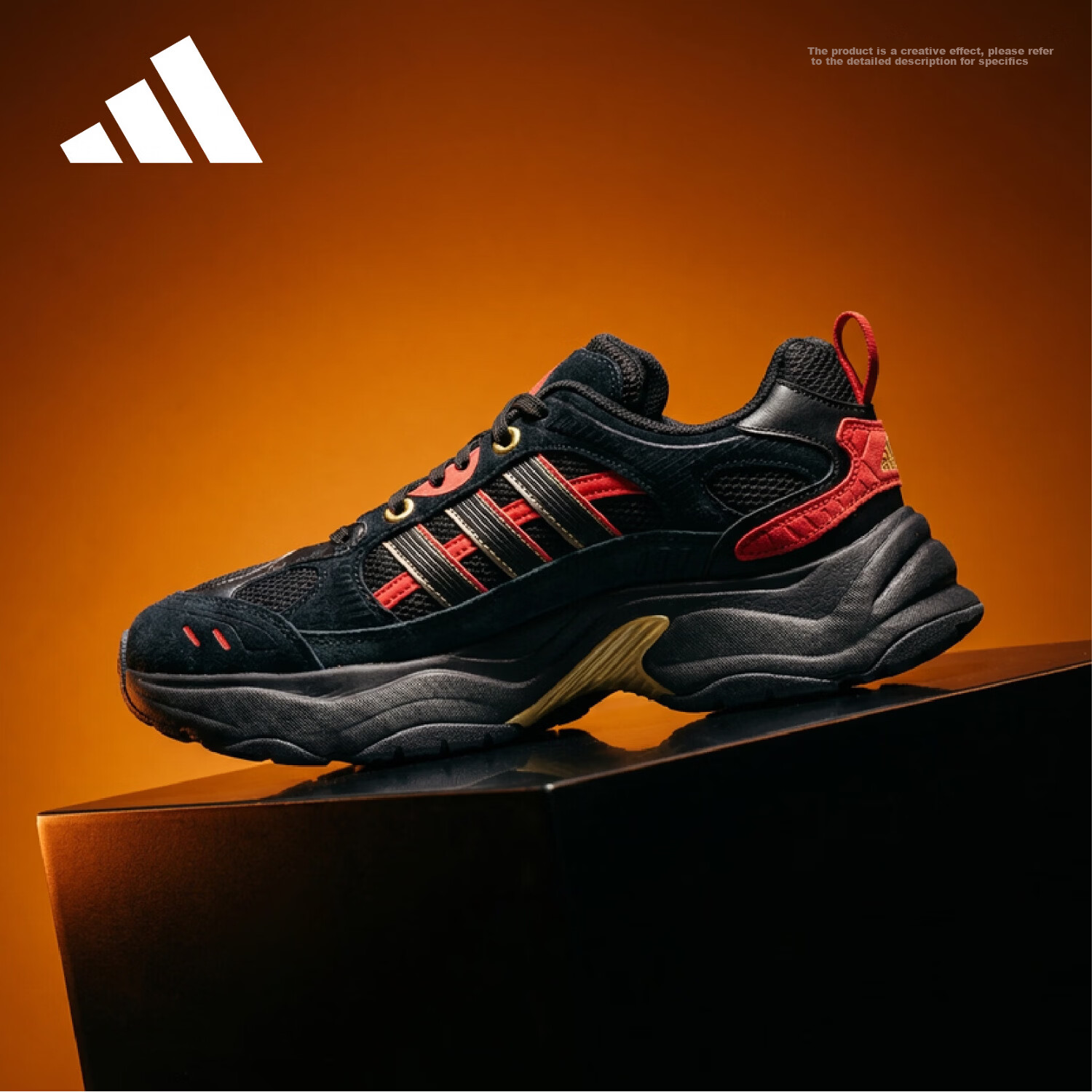 Adidas Sport Style Series Unisex XLG FIN PULSE CNY Casual Sneakers KI1845 Black Size 38