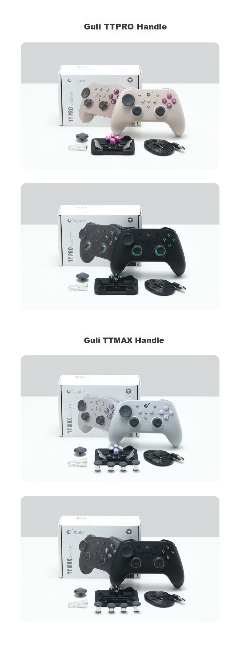GuliKit TT Max Wireless Gaming Controller for Switch 2 Bluetooth One-Key Wake Adjustable Force Symmetric TMR Joystick PS5 Android Xbox PC Steam 19