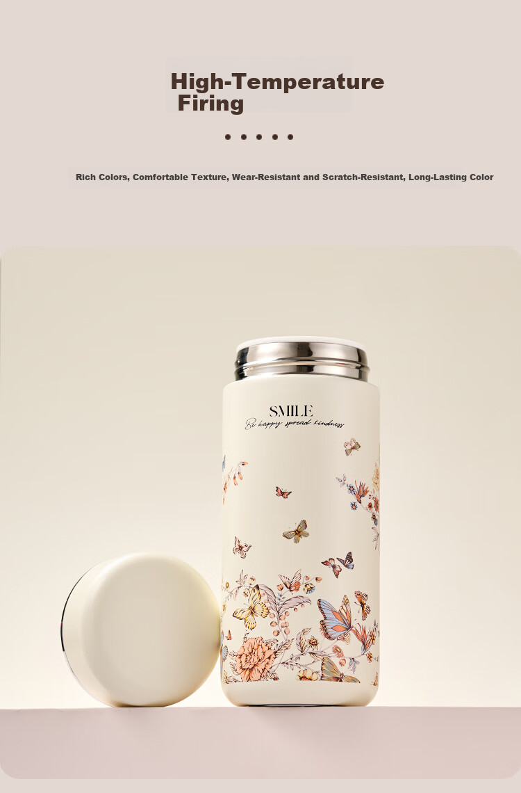 Gold Inlaid Jade Stainless Steel Ceramic Insulated Portable Home Water Bottle Tea Cup for Men and Women Car Travel Gift Birthday Present 7