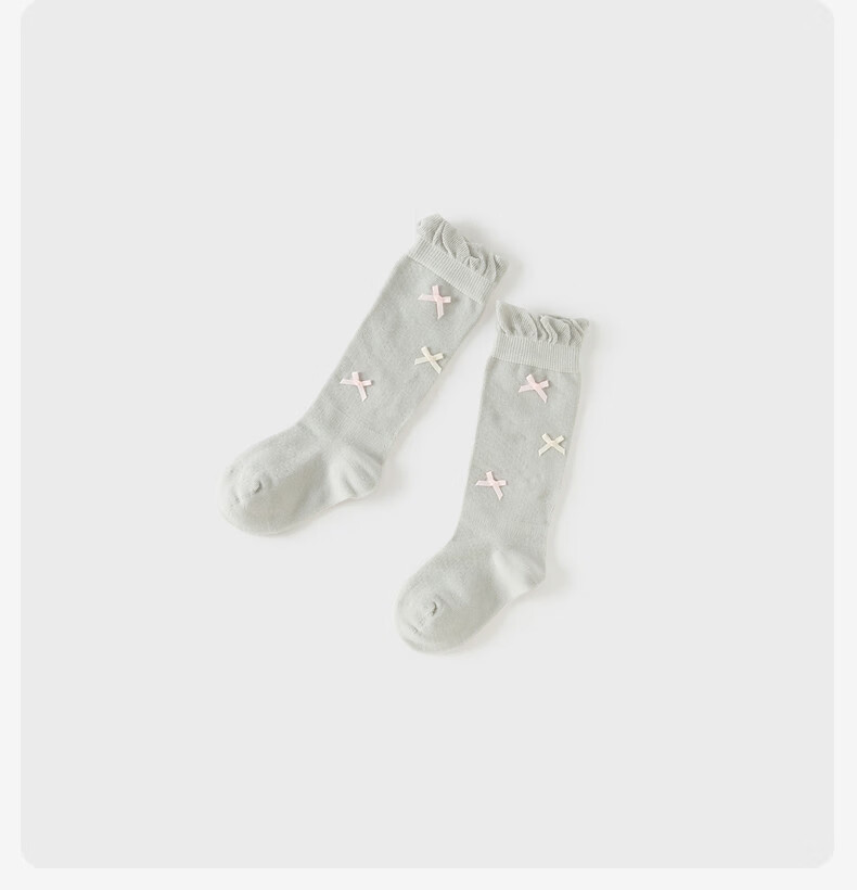 DAVE & BELLA Children's Summer Thin Mid-Calf Socks Sweet Little Girls' Leg Socks Kidswear 12
