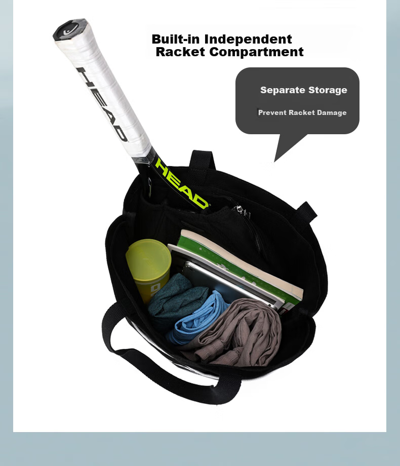 HEAD Tennis Bag Badminton Racket Bag Canvas Fashion Shoulder Bag with Built-in Racket Compartment Unisex 6