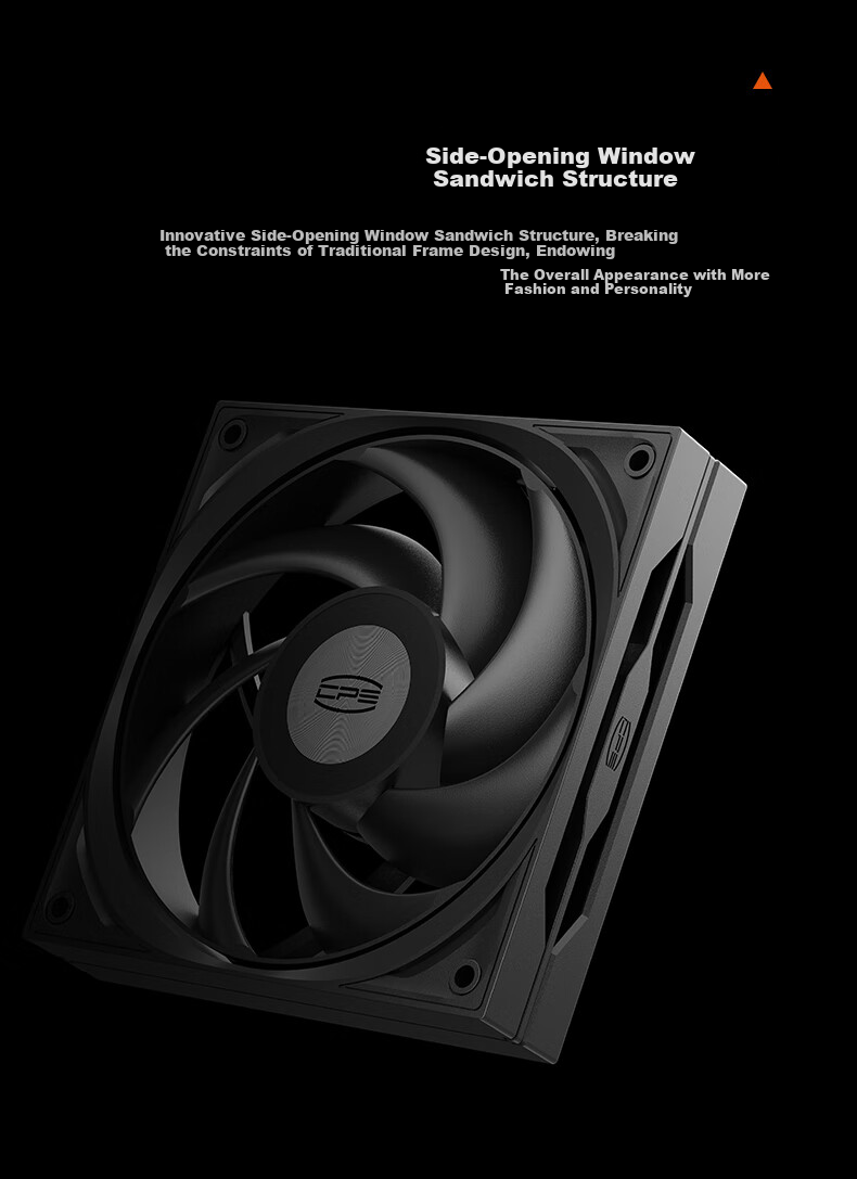 PCCOOLER Wing Ring FE120 ARGB Black 12CM Case Fan (Ring Balanced Integrated Blades/PWM Smart Speed Control/Chainable) 5