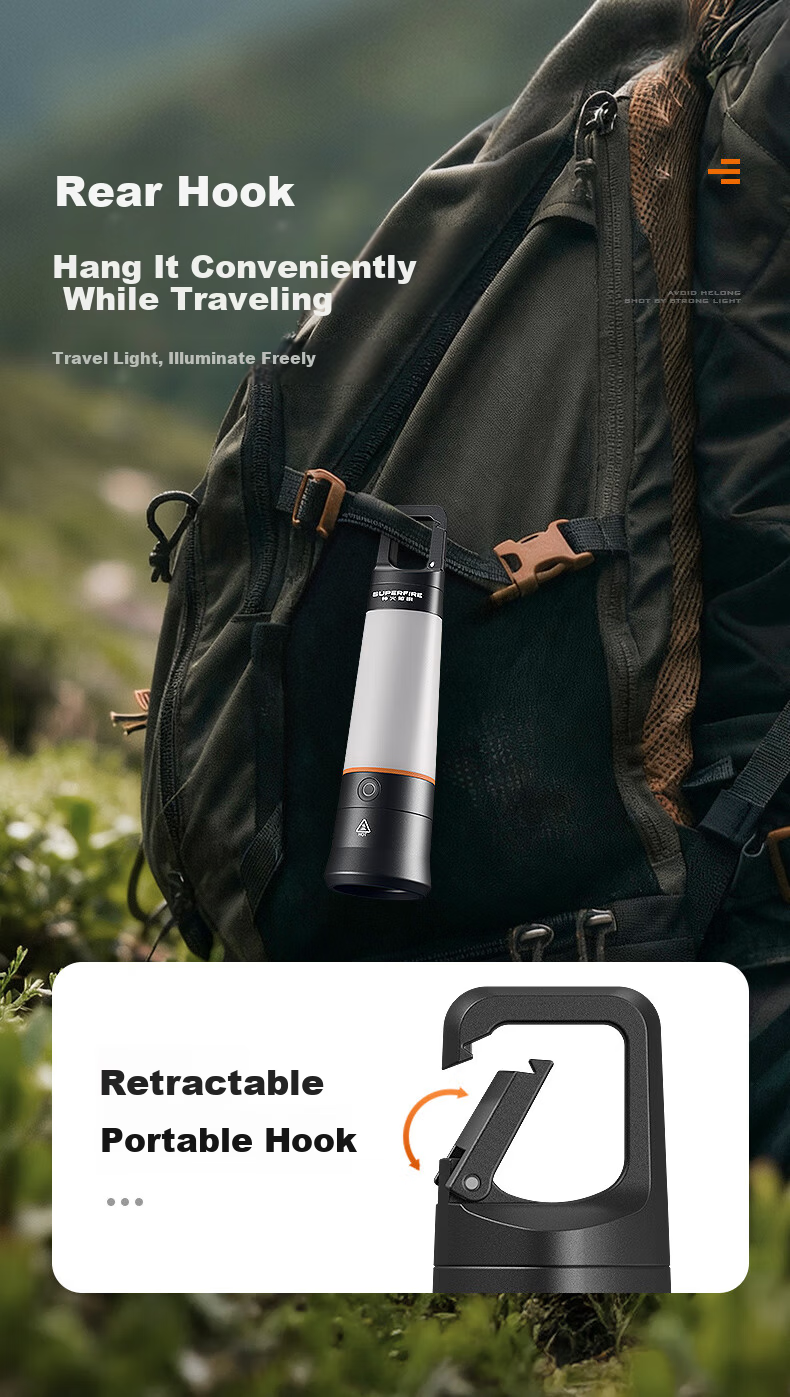 SupFire RX41 High-Power Flashlight Outdoor Camping Lantern Mini Rechargeable Multifunctional Emergency Light with Long Battery Life 10