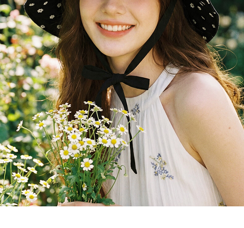 CACUSS Women's Spring Summer Wide Brim Sun Hat Outdoor Fisherman Hat Pure Cotton Printed Sun Hat Night Blooming Flowers 2