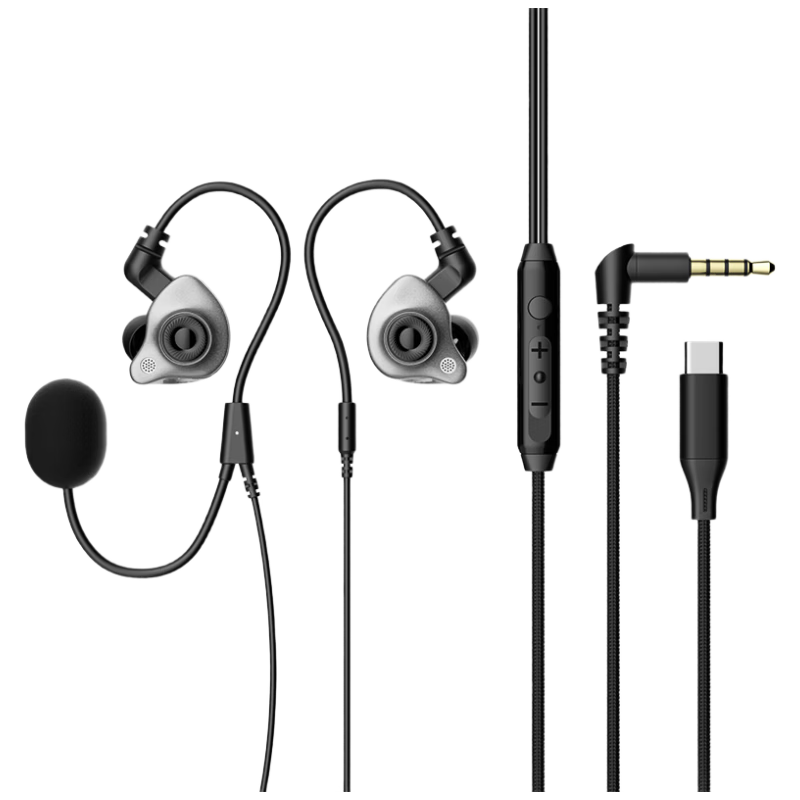 MICROKIA 2026 Latest In-Ear Wired Gaming Headset Delta Operation Computer FPS Microphone 2-in-1 HiFi High-Quality Sound Positional Audio PUBG