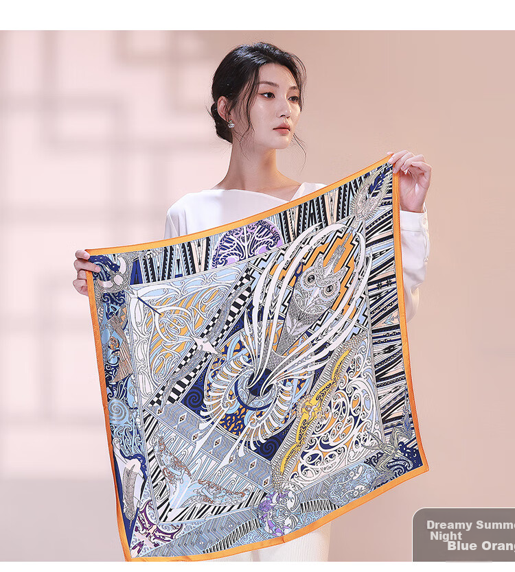 Da Vinci Code Silk Scarf for Women Spring Summer Shawl Neck Scarf Silk Square Scarf Mother's Day Birthday Gift for Mom 21