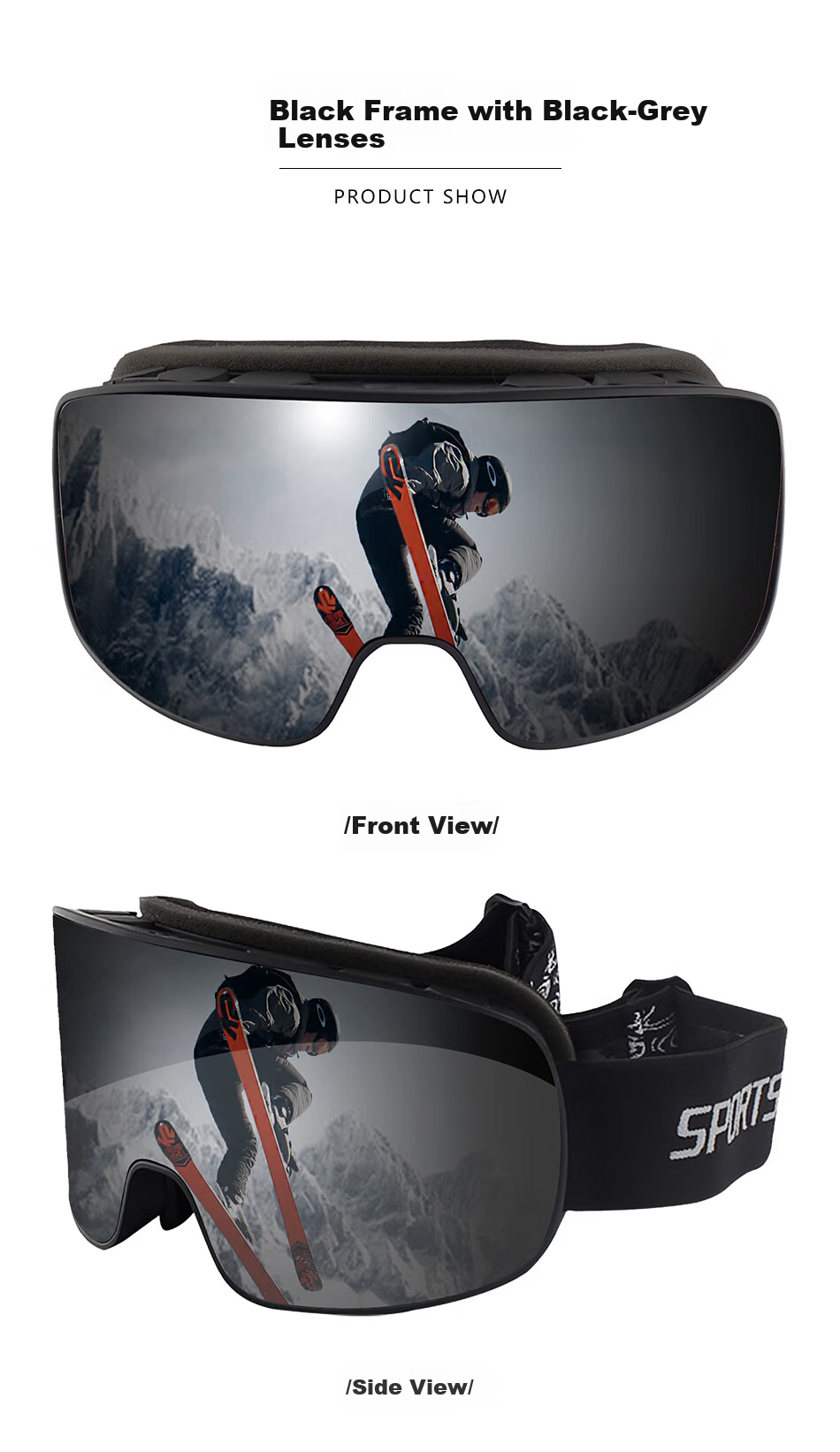 SooGree Ski Sports Prescription Glasses Anti-Fog Protective Goggles Mountaineering Cycling Outdoor Windproof Unisex Professional Myopia 4