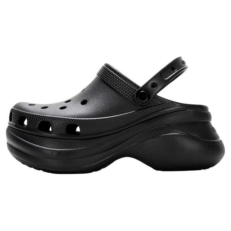 CROCS Women's Retro Small Whale Perforated Shoes, Casual Outdoor Wear, Thick-Soled Closed-Toe Sandals, 206302-001, Size 36-37