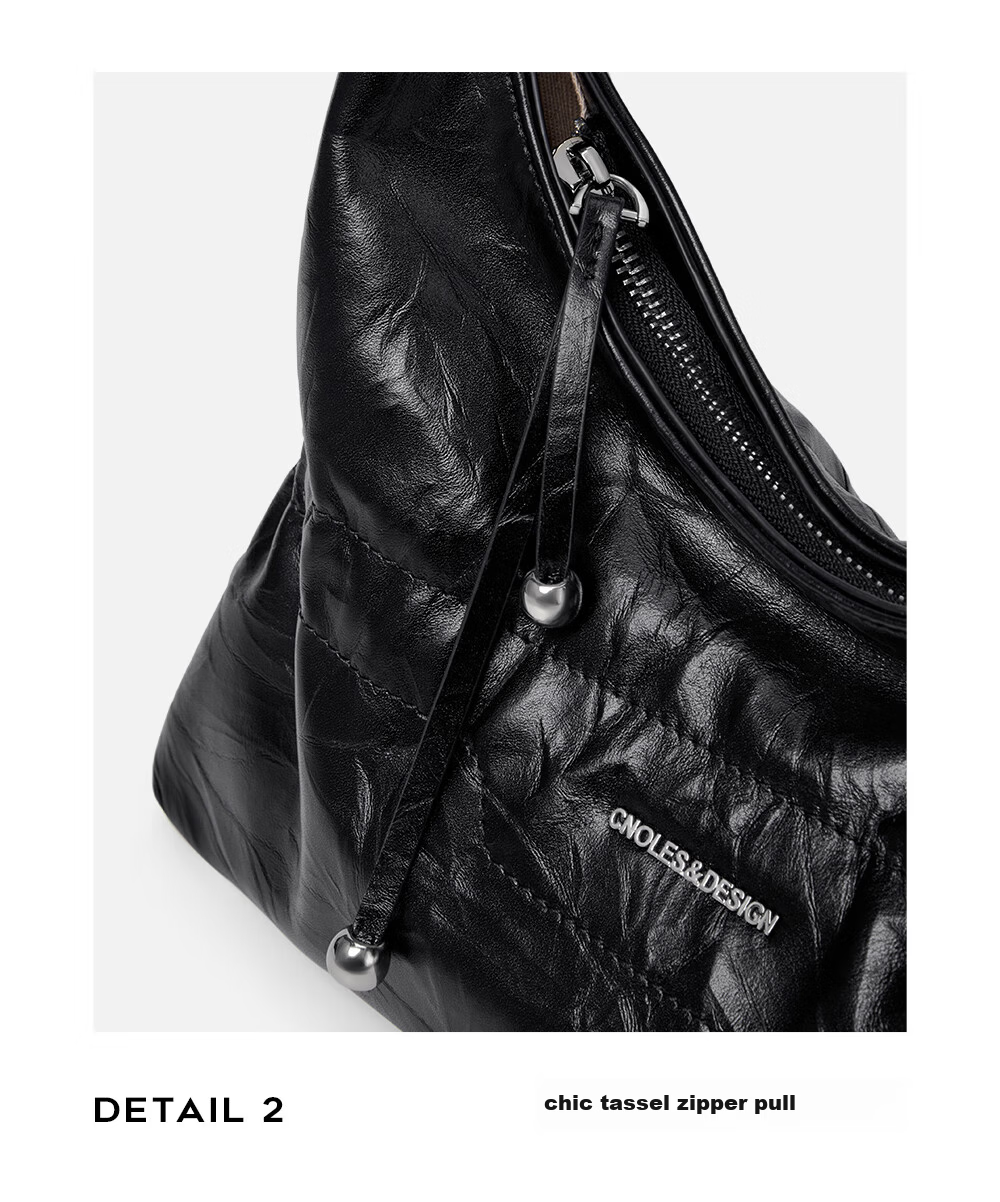 Cnoles Huaying Women's Large Capacity Cowhide Crossbody Tote Small Luxury Hobo Bag Birthday Gift 24
