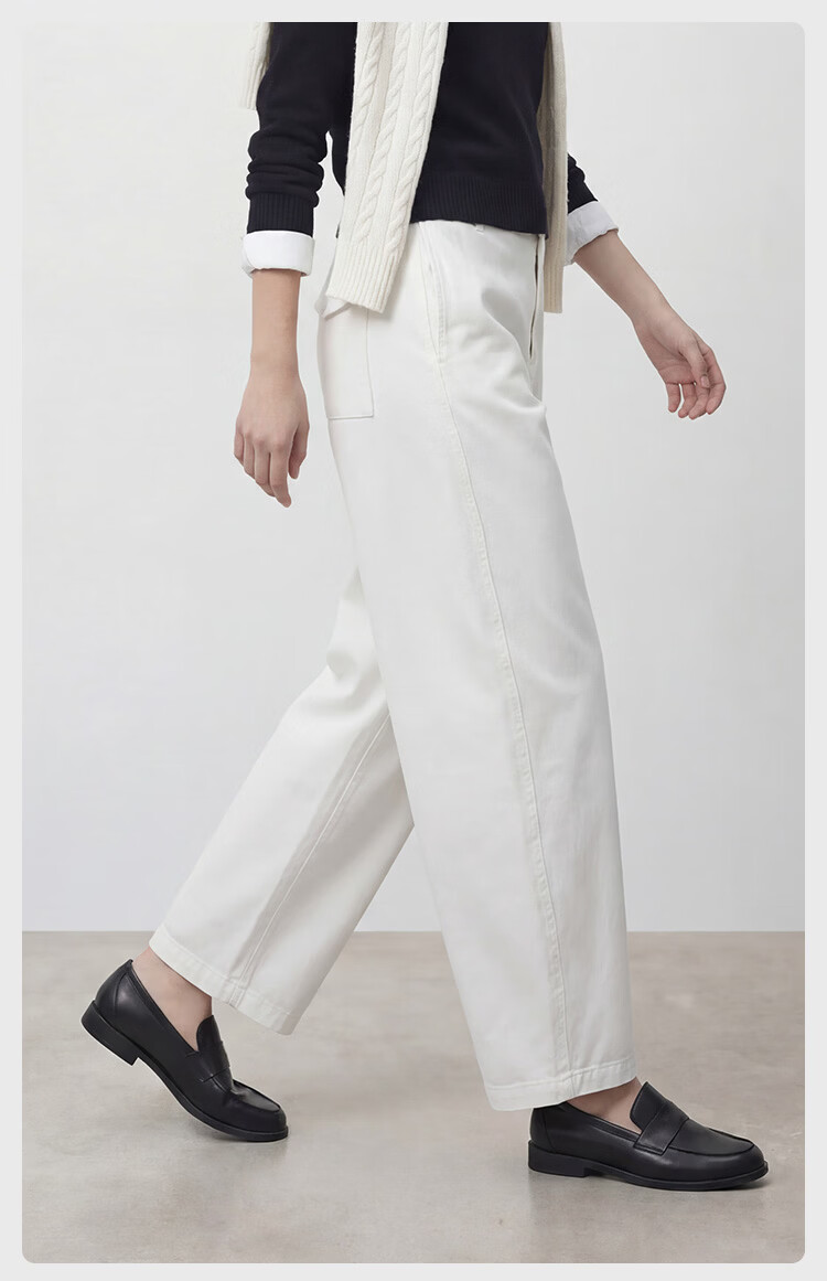 JD Jingzao Curved Blade Pants Women 2026 New Casual Pants Spring Autumn Sports Loose Low Hip Dark Sea Blue M 18