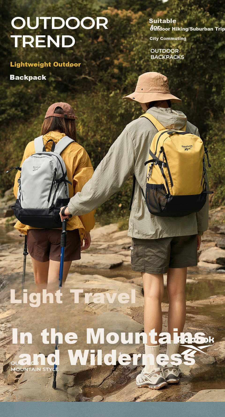 Reebok Lightweight Sports Backpack for Men, Water-Resistant Hiking and Outdoor Travel Bag, College Student School Backpack for Women 1