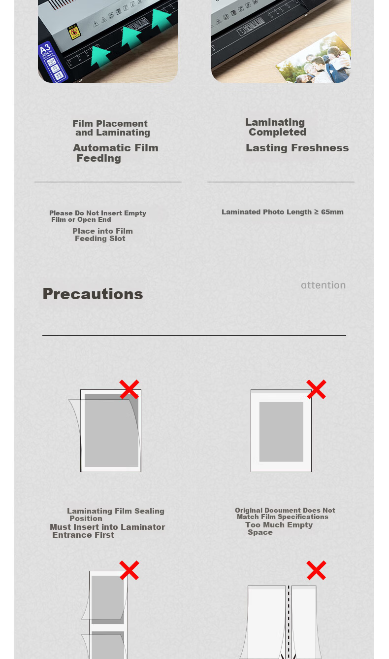 Deli A3/A4 Commercial Office Laminator Multi-Setting Adjustable Film Laminating Machine All-Metal High-Power Durable Laminator Automatic Film Feed and Return Photo Document Laminator 3890 14