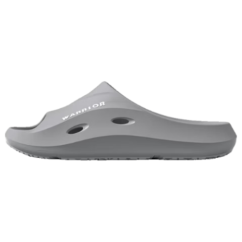 Huili Sports Slippers for Men, Summer Outdoor Wear, Non-Slip Beach Sandals, EVA Bathroom Shower Slide Sandals, Gray, Size 40-41