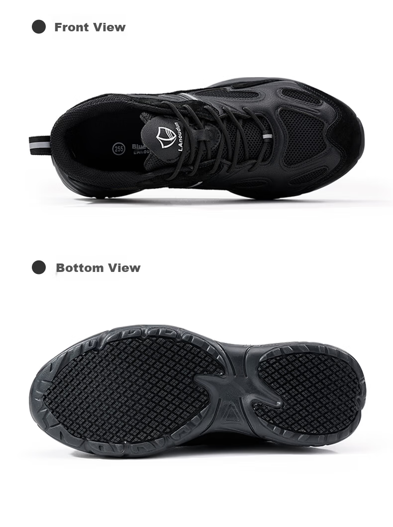 BlueOwl Shield Men's Summer Breathable Anti-Odor Non-Slip Ultra-Light Steel Toe Cap Anti-Smash Anti-Puncture Safety Work Shoes D281 Size 42 15