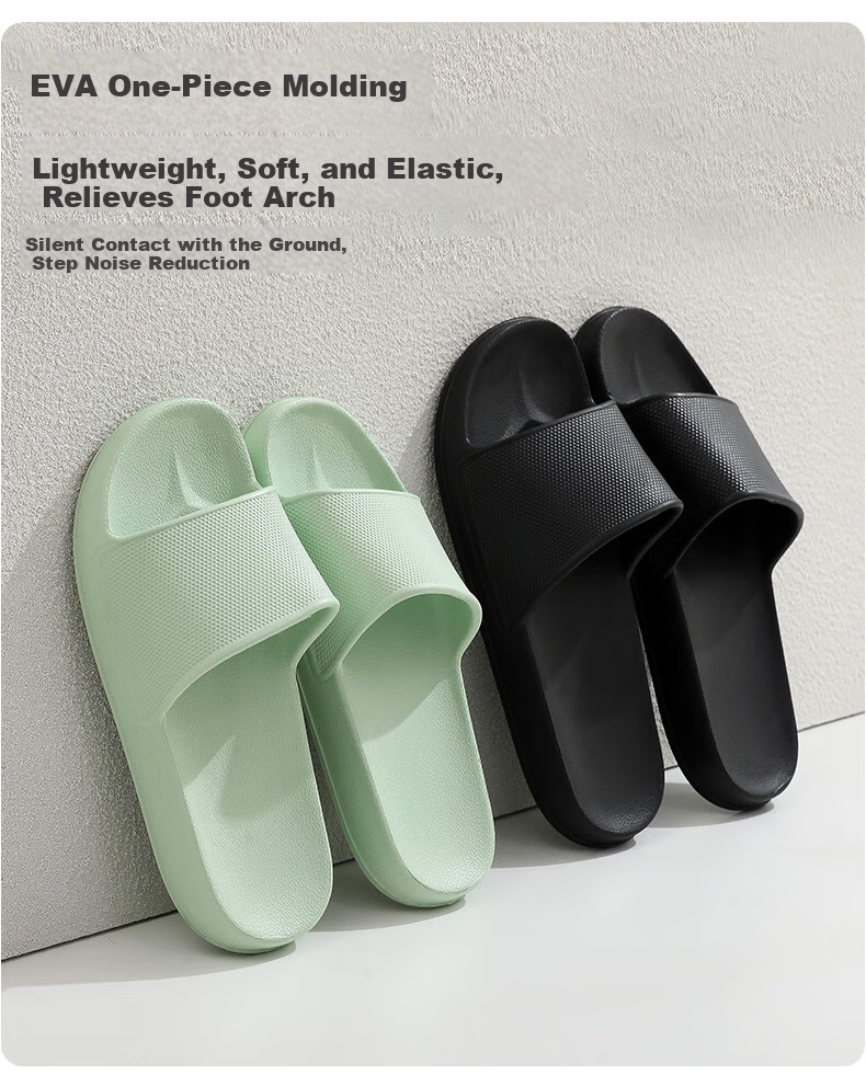GUOLUOFEI Men's Summer Indoor Couple Home Non-slip EVA Soft Sole Shower Slippers Women Oatmeal Color Size 39-40 1