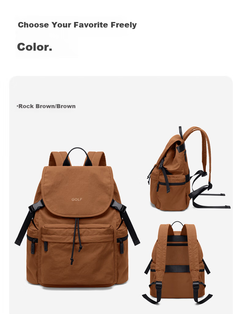 GOLF Women's Outdoor Lightweight Backpack 15-inch Laptop Bag Student School Bag Water-Resistant Travel Backpack 21