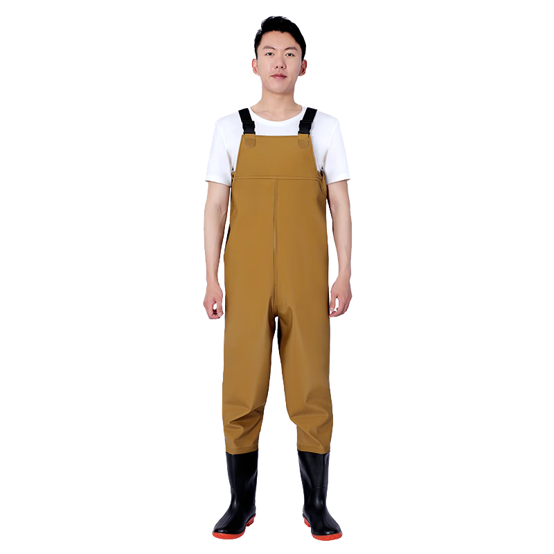 BOLOLANZHI Thickened Waterproof Overalls Rain Pants Water Shoes Full-body Waterproof Bib Pants Half-body Waders Fishing Pants