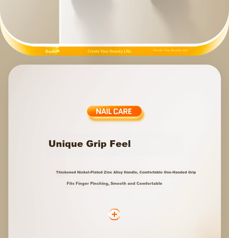 Sude Nail Clipper Anti-Splash Single Nail Scissors Home Small Portable High-End Flat Nail Clippers Nail File Set 2