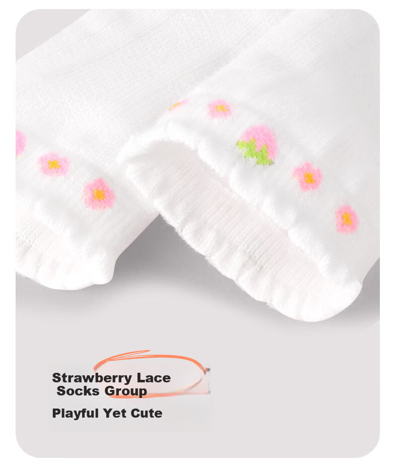 Zhiyouban Children's Mid-Calf Socks Spring Autumn Winter Thin Girls Over-the-Knee Long Socks Cotton White High Tube Half-Leg Socks 6