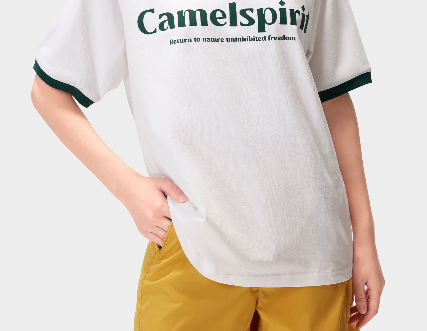 CAMEL [Three-Proof] Camel Outdoor Casual T-Shirt Unisex 26 Spring Summer Breathable Cotton T-Shirt Oil-Resistant Water-Repellent Shirt 30