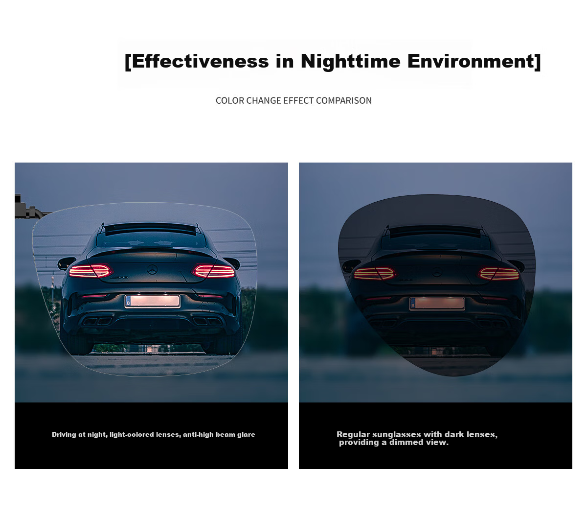 ZIPPO USA Polarized Clip-On HUD Heads-Up Display Photochromic Sunglasses Anti-Glare Electric Vehicle Driving 06E77 14