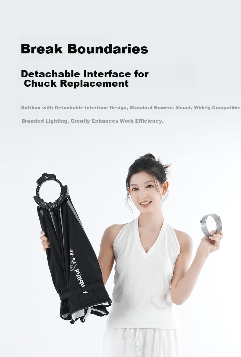 AMBITFUL Zhijie Octagonal Softbox FS80pro Bowens Mount Quick Install Handheld Portable Video Flash Hot Shoe Soft Light Diffuser 13