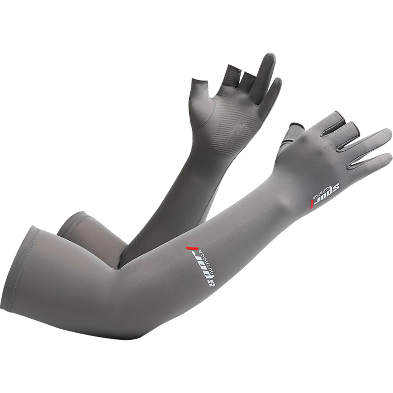 Jian Cai UV Protection Arm Sleeves Men's Ice Silk Fingerless Anti-Slip Summer Cycling Gloves Outdoor Fishing Mountaineering Delivery
